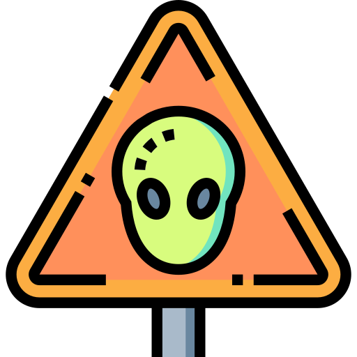 segnale di pericolo Detailed Straight Lineal color icona