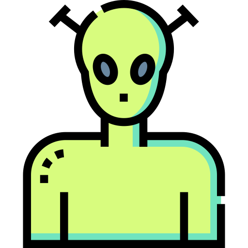 Инопланетянин Detailed Straight Lineal color иконка