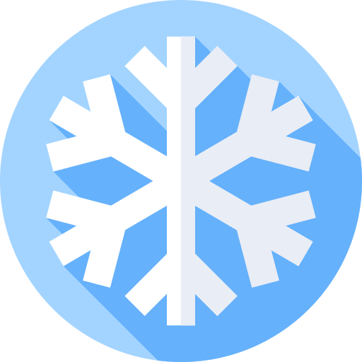 Snowflakes Flat Circular Flat icon