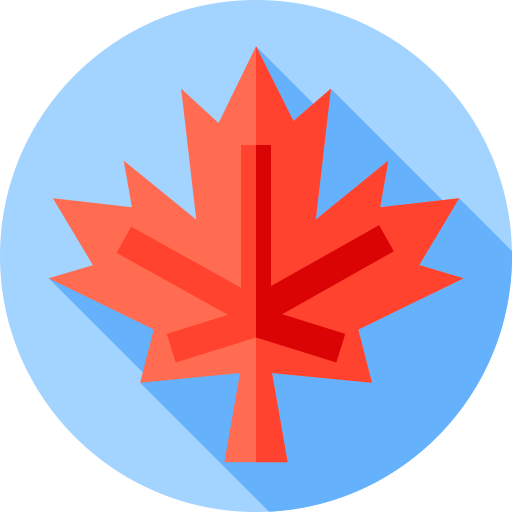 Maple leaf Flat Circular Flat icon