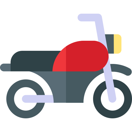 motocicleta Basic Rounded Flat Ícone