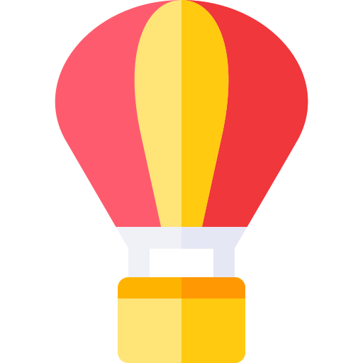 Hot air balloon Basic Rounded Flat icon