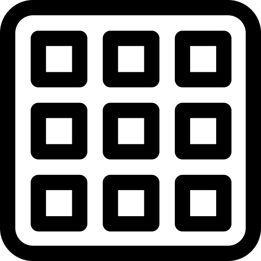 gaufre Basic Rounded Lineal Icône