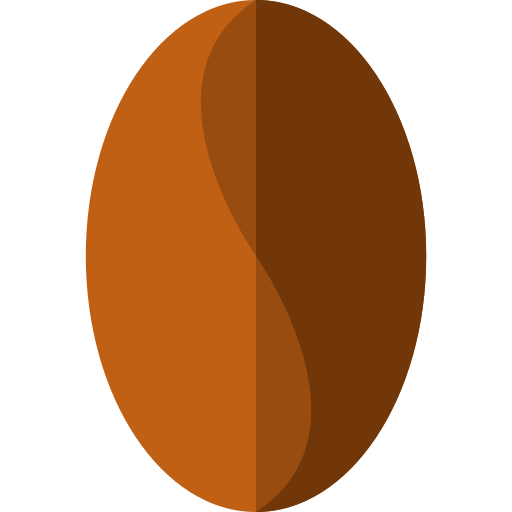 Кофейное зерно Basic Rounded Flat иконка