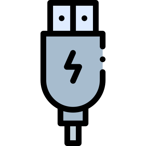 usb-kabel Detailed Rounded Lineal color icon