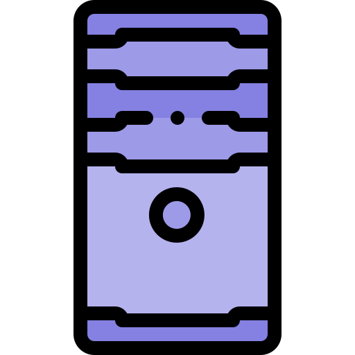 cpu-turm Detailed Rounded Lineal color icon