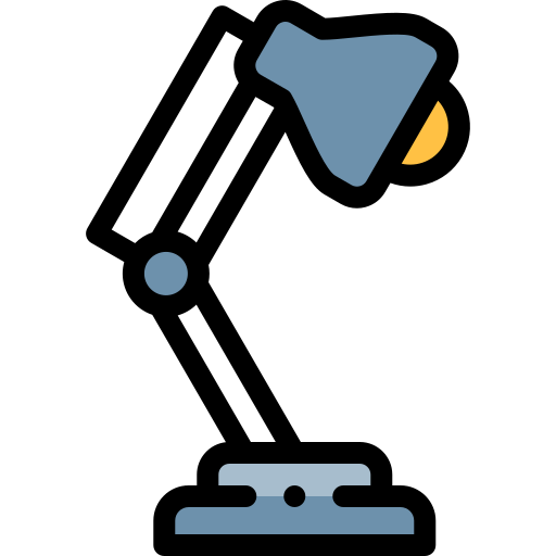 schreibtischlampe Detailed Rounded Lineal color icon