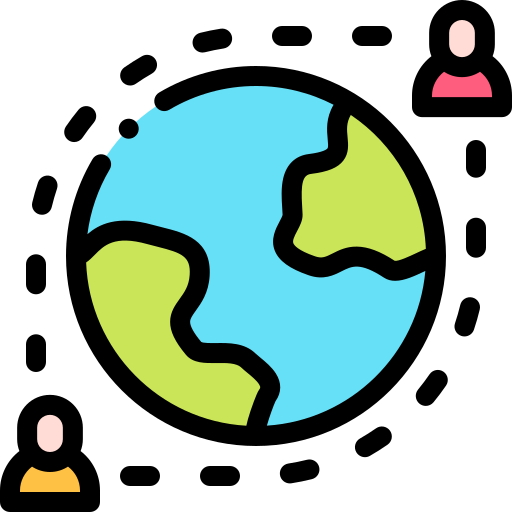 World Detailed Rounded Lineal color icon