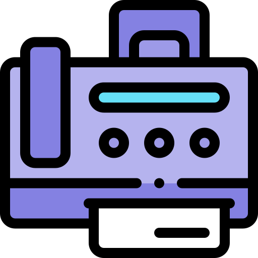 fax apparaat Detailed Rounded Lineal color icoon