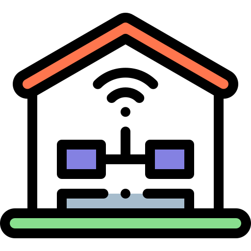 w-lan Detailed Rounded Lineal color icon