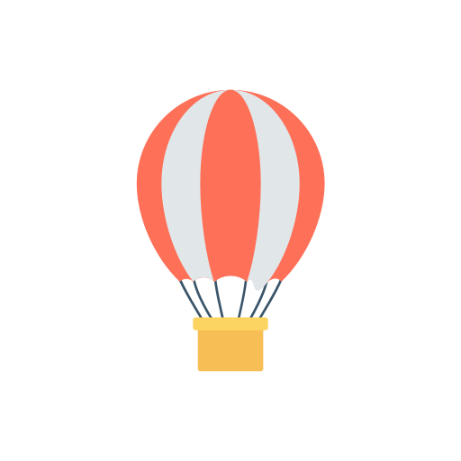 balon na gorące powietrze Dinosoft Flat ikona