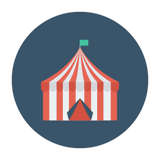 Circus tent Dinosoft Circular icon