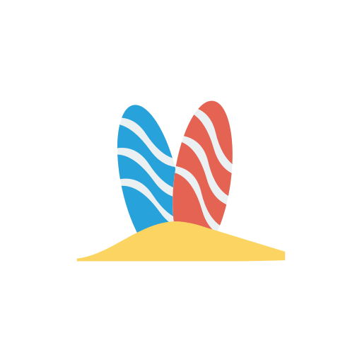 Surfboard Dinosoft Flat icon