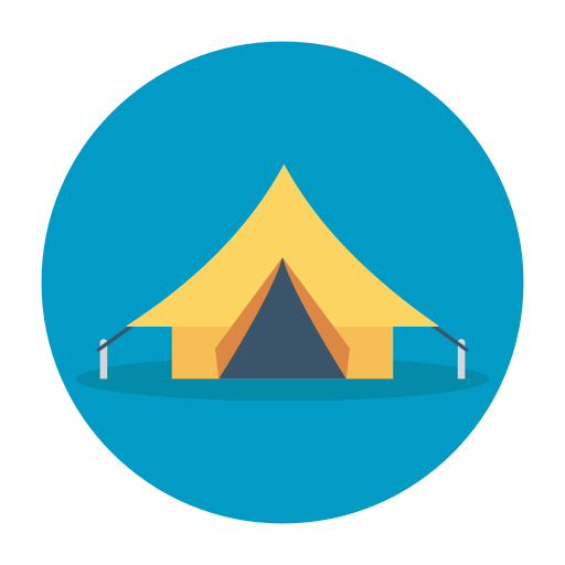 Camping tent Dinosoft Circular icon