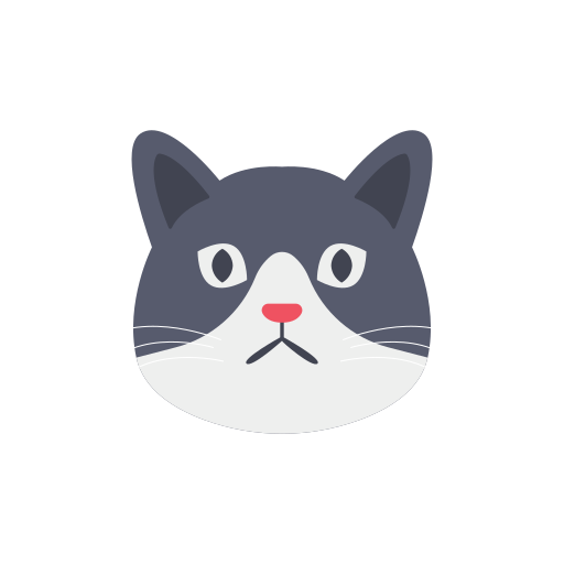cara de gato Dinosoft Flat icono