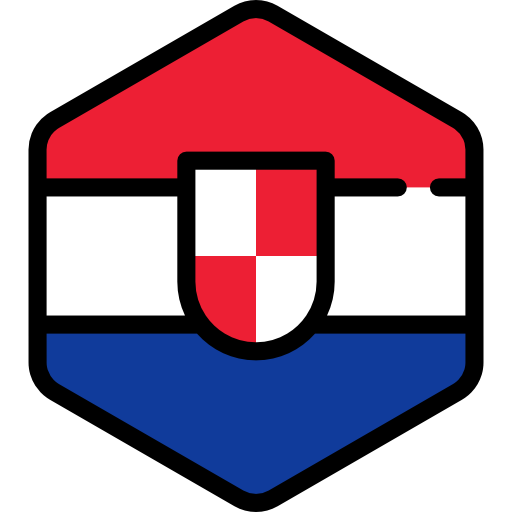 croacia Flags Hexagonal icono