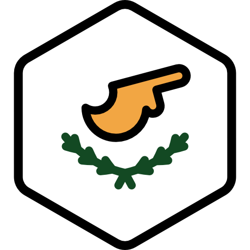 cyprus Flags Hexagonal icoon