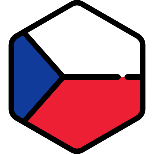 republica checa Flags Hexagonal icono