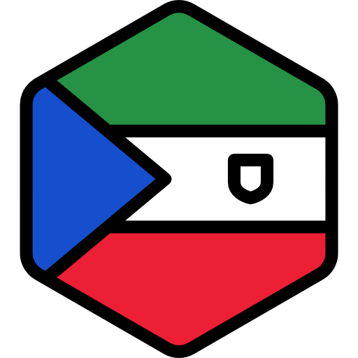 Equatorial guinea Flags Hexagonal icon