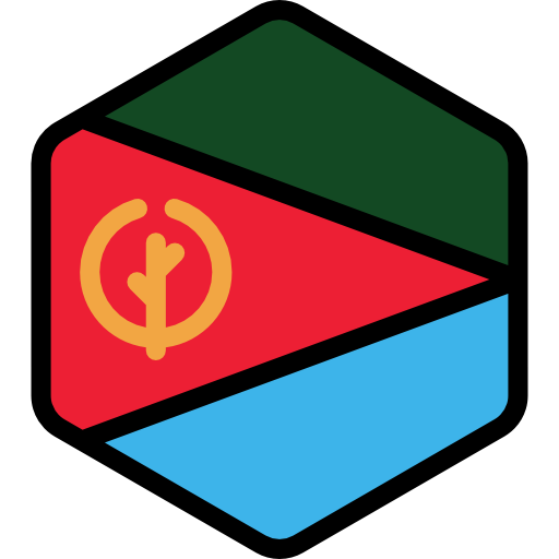 eritrea Flags Hexagonal icono