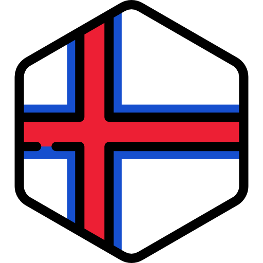 Фарерские острова Flags Hexagonal иконка