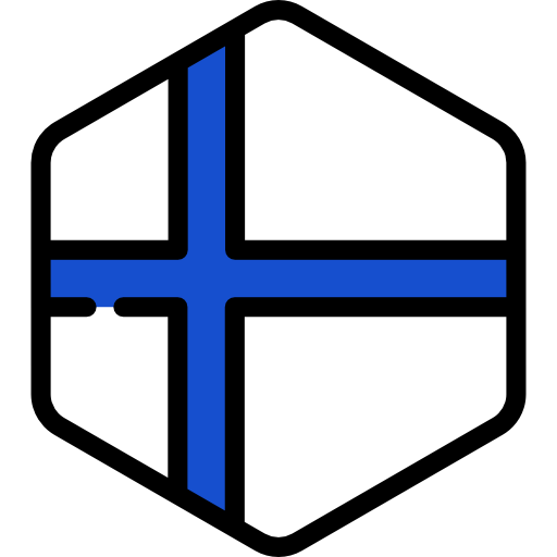 finland Flags Hexagonal icoon