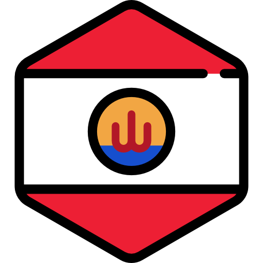 French polynesia Flags Hexagonal icon
