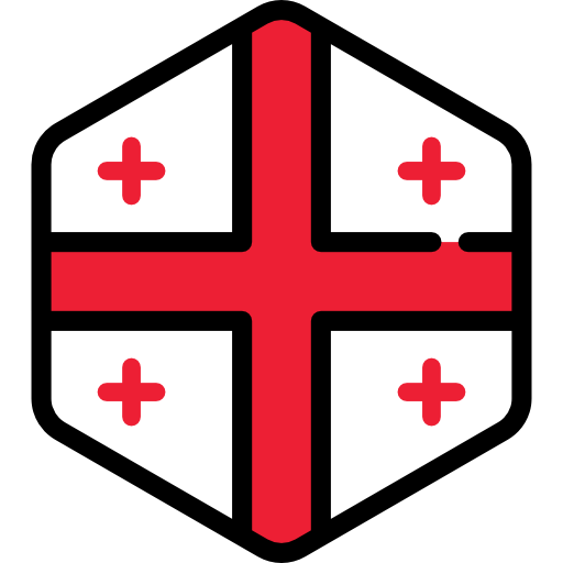 georgia Flags Hexagonal icono
