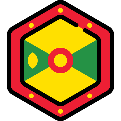 grenada Flags Hexagonal icoon