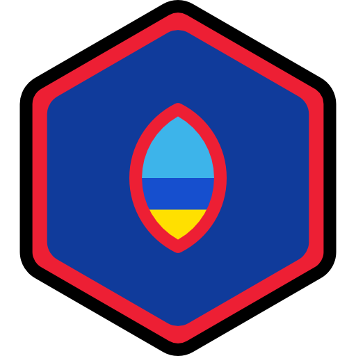 Гуам Flags Hexagonal иконка