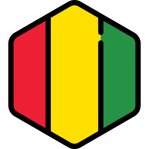 ギニア Flags Hexagonal icon