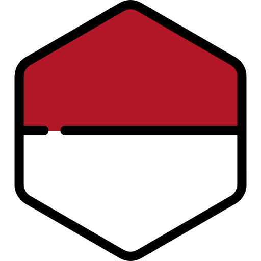indonesia Flags Hexagonal icono