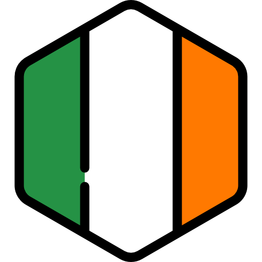 irlanda Flags Hexagonal icono