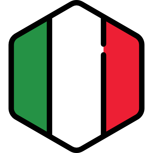 italia Flags Hexagonal icona