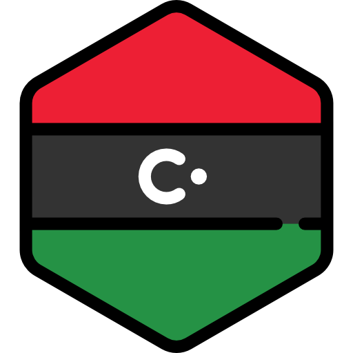 libia Flags Hexagonal icono