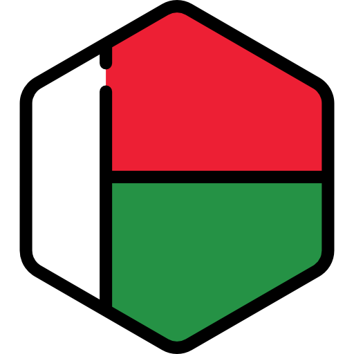 madagascar Flags Hexagonal icono