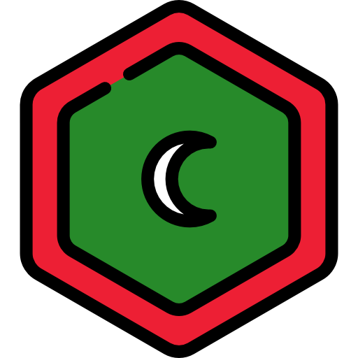 maldiven Flags Hexagonal icoon