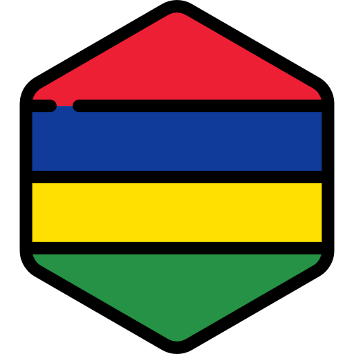 mauritius Flags Hexagonal icoon