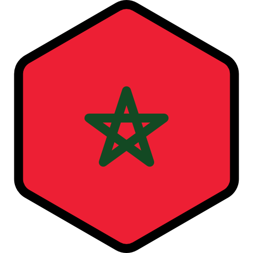 marruecos Flags Hexagonal icono