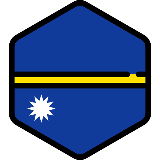 Nauru Flags Hexagonal icon