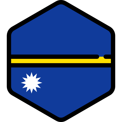 nauru Flags Hexagonal icoon