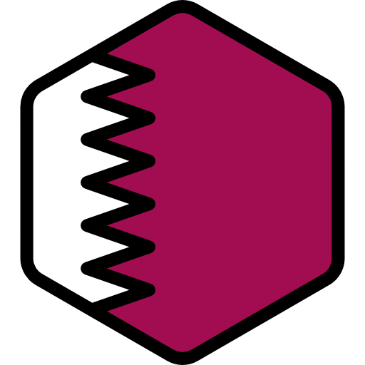 qatar Flags Hexagonal icona