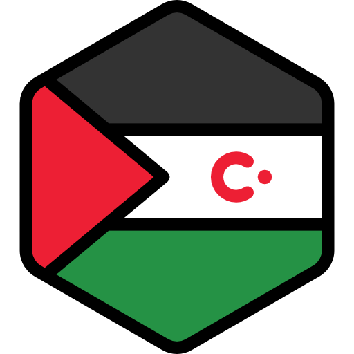 sahrawi arabische democratische republiek Flags Hexagonal icoon