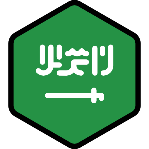 saudi arabien Flags Hexagonal icon