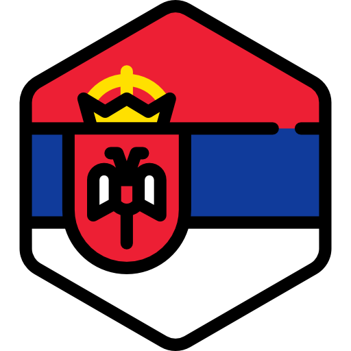 serbia Flags Hexagonal ikona