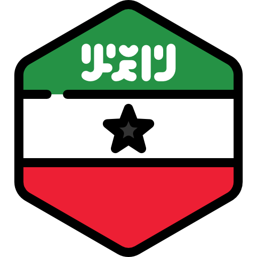 somalia Flags Hexagonal icona