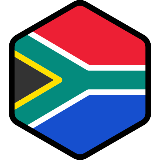 南アフリカ Flags Hexagonal icon
