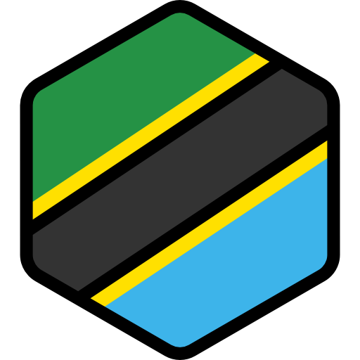 Tanzania Flags Hexagonal icon