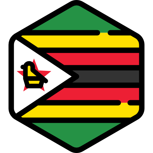 zimbabwe Flags Hexagonal icona