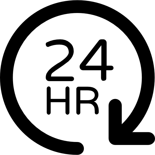 24 hours Vector Market Bold Rounded icon